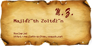Majláth Zoltán névjegykártya